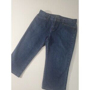 Lauren Ralph Lauren Co. Women's Capri Jean Pants, Blue, 10 Petite